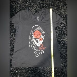 torrid la muerte black tee
